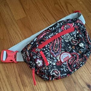 Vera Bradley + Coleman Grey and red Eden Paisley waist pack/fanny pack